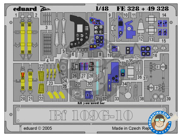 Image 7: Messerschmitt Bf 109 G-10 | Big ED set in 1/48 scale manufactured by Eduard (ref. EDBIG4841)
