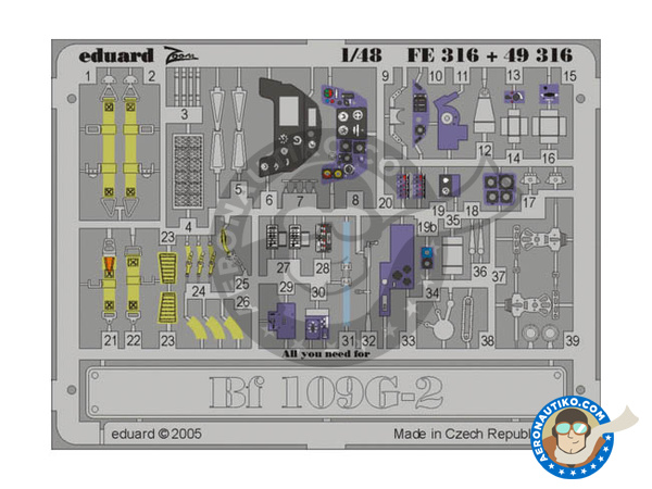 Image 6: Messerschmitt Bf 109 G-2 | Big ED set in 1/48 scale manufactured by Eduard (ref. EDBIG4849)