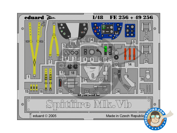 Image 3: Supermarine Spitfire Mk. Vb | Big ED set in 1/48 scale manufactured by Eduard (ref. EDBIG4851)