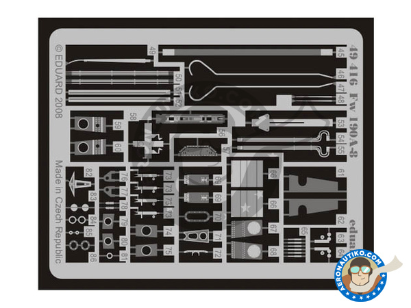 Image 2: Focke-Wulf Fw 190 Würger A-8 | Big ED set in 1/48 scale manufactured by Eduard (ref. EDBIG4900)