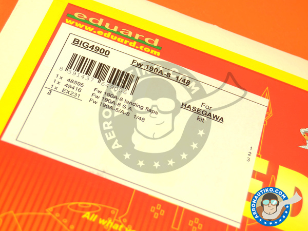 Image 4: Focke-Wulf Fw 190 Würger A-8 | Big ED set in 1/48 scale manufactured by Eduard (ref. EDBIG4900)