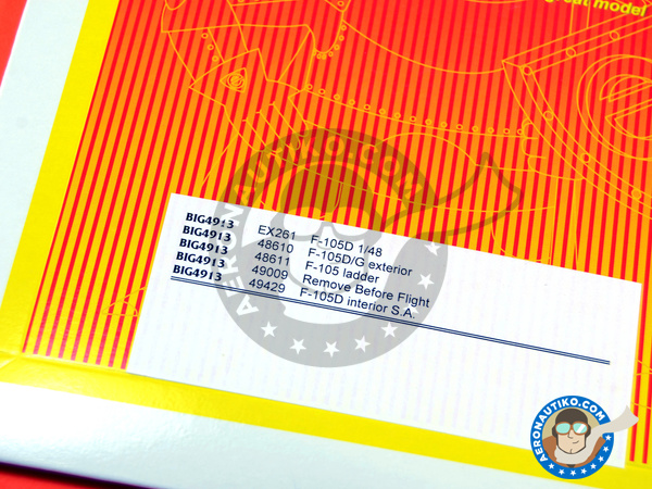 Image 3: Republic F-105 Thunderchief D | Big ED set in 1/48 scale manufactured by Eduard (ref. EDBIG4913)