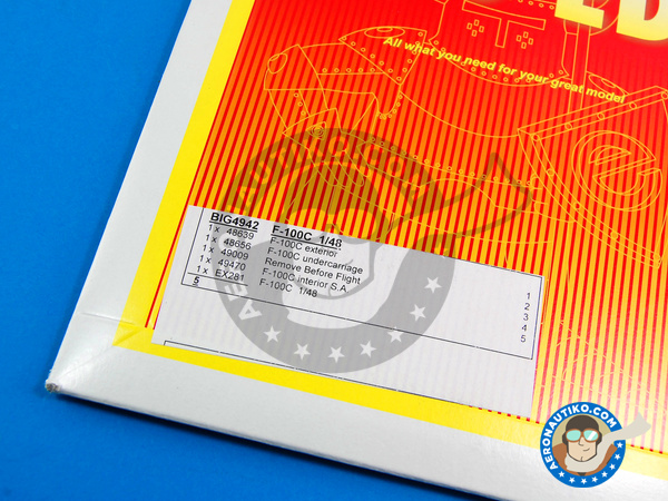 Image 2: North American F-100 Super Sabre C | Big ED set en escala 1/48 fabricado por Eduard (ref. EDBIG4942)