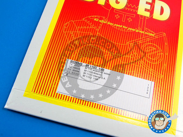 Image 2: Messerschmitt Bf 110 D | Big ED set in 1/48 scale manufactured by Eduard (ref. EDBIG4949)