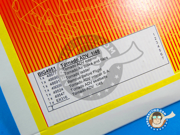 Image 1: Panavia Tornado ADV | Big ED set in 1/48 scale manufactured by Eduard (ref. EDBIG4951)