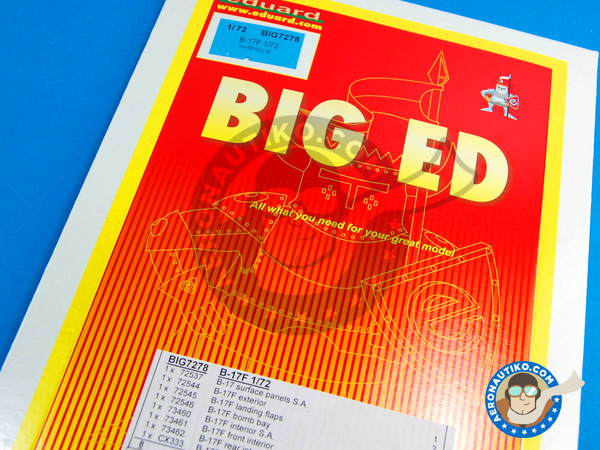 Image 1: Boeing B-17 Flying Fortress F | Big ED set in 1/72 scale manufactured by Eduard (ref. EDBIG7278)