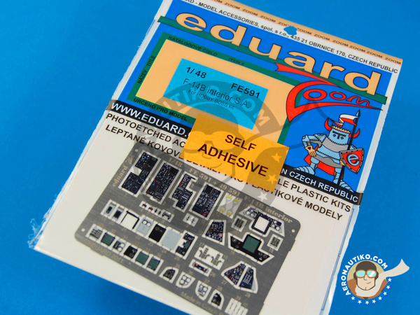 Image 1: Grumman F-14 Tomcat B | Fotograbados coloreados para el Cockpit en escala 1/48 fabricado por Eduard (ref. EDFE591)