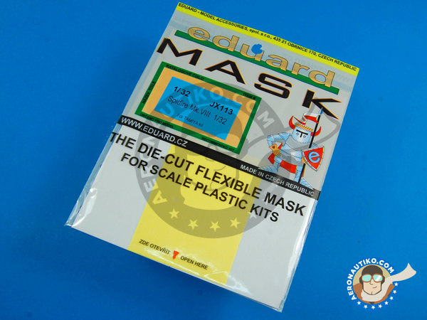 Image 1: Supermarine Spitfire Mk. VIII | Masks in 1/32 scale manufactured by Eduard (ref. EDJX113)