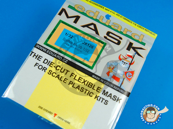 Image 1: Supermarine Spitfire Mk. Vb | Masks in 1/32 scale manufactured by Eduard (ref. EDJX126)