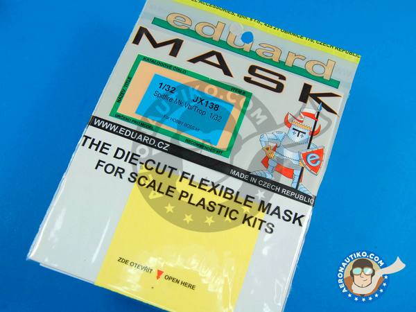 Image 1: Supermarine Spitfire | Paint Mask Mk. Vb | Masks in 1/32 scale manufactured by Eduard (ref. EDJX138)