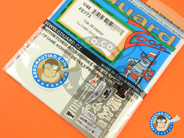 Image 2: Yakovlev Yak-38 Interior | Coloured photo-etched cockpit parts in 1/48 scale manufactured by Eduard (ref. FE773)