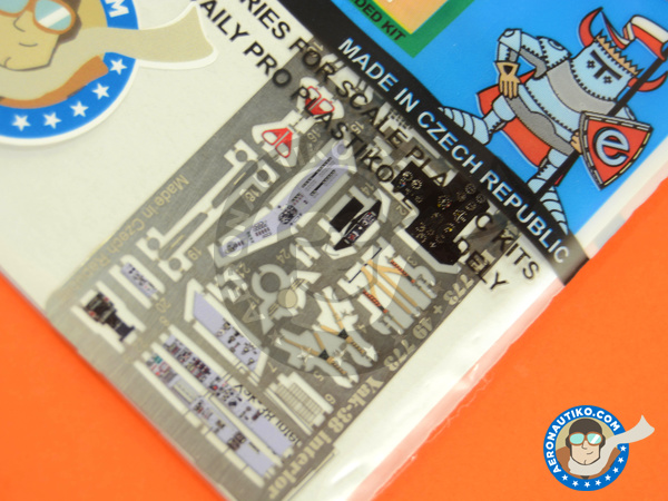 Image 3: Yakovlev Yak-38 Interior | Coloured photo-etched cockpit parts in 1/48 scale manufactured by Eduard (ref. FE773)