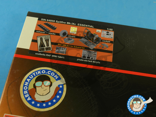 Image 11: Supermarine Spitfire Mk. IXc | Detail up set in 1/48 scale manufactured by Eduard (ref. SIN64808)