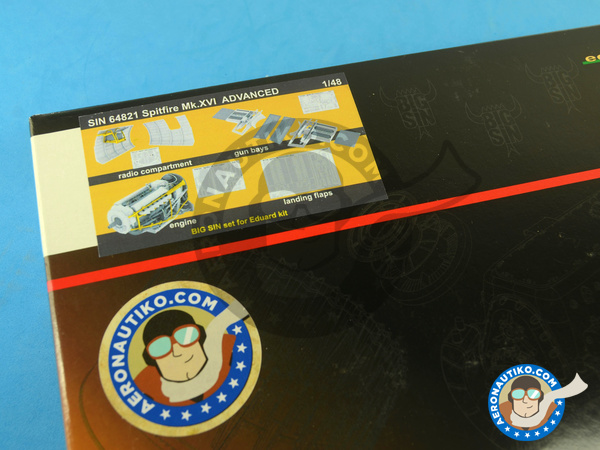 Image 11: Supermarine Spitfire Mk. XVI Bubbletop | BIG SIN in 1/48 scale manufactured by Eduard (ref. SIN64821)