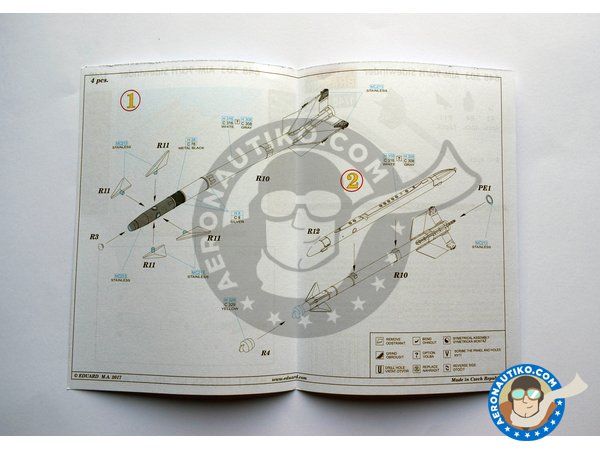 Image 2: Set de armamento para el Grumman F-14 Tomcat A | BIG SIN en escala 1/48 fabricado por Eduard (ref. SIN64828)