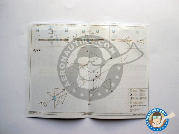 Image 7: Set de armamento para el Grumman F-14 Tomcat A | BIG SIN en escala 1/48 fabricado por Eduard (ref. SIN64828)
