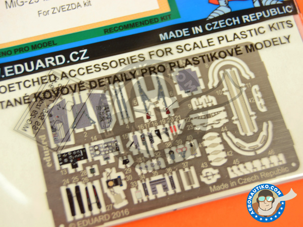 Image 2: Mikoyan MiG-29 Fulcrum - Cockpit 9-13 Izdelye | Coloured photo-etched cockpit parts in 1/72 scale manufactured by Eduard (ref. SS555)