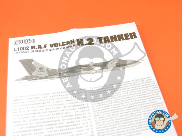 Image 11: Avro 698 Vulcan K.2 Tanker | Airplane kit in 1/144 scale manufactured by Great Wall Hobby (ref. L1002)