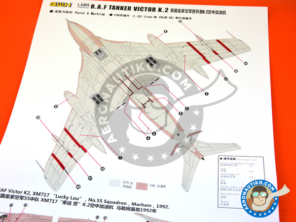 Image 5: Handley Page Victor K.2 Tanker | Airplane kit in 1/144 scale manufactured by Great Wall Hobby (ref. L1005)