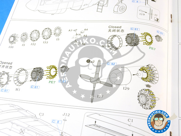 Image 24: Northrop P-61 Black Widow A Glass Nose | Airplane kit in 1/48 scale manufactured by Great Wall Hobby (ref. L4806)