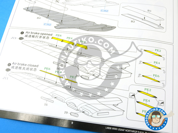 Image 25: Northrop P-61 Black Widow A Glass Nose | Airplane kit in 1/48 scale manufactured by Great Wall Hobby (ref. L4806)