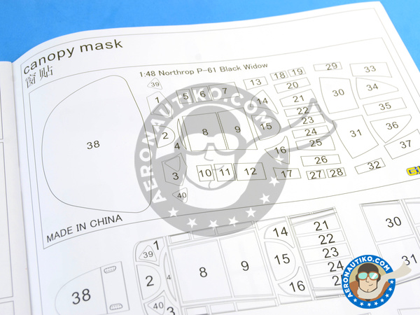 Image 26: Northrop P-61 Black Widow A Glass Nose | Airplane kit in 1/48 scale manufactured by Great Wall Hobby (ref. L4806)