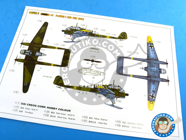 Image 1: Focke-Wulf Fw 189 Uhu A-1 Sonderaktion Scnheekufen | Airplane kit in 1/48 scale manufactured by Great Wall Hobby (ref. L4808)