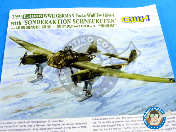 Image 14: Focke-Wulf Fw 189 Uhu A-1 Sonderaktion Scnheekufen | Airplane kit in 1/48 scale manufactured by Great Wall Hobby (ref. L4808)