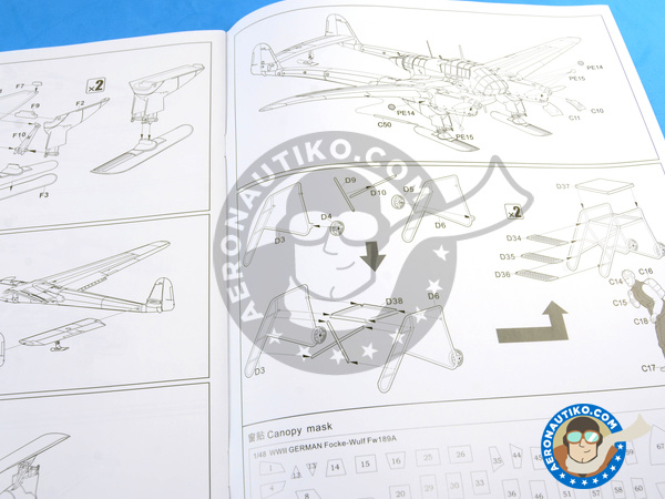 Image 22: Focke-Wulf Fw 189 Uhu A-1 Sonderaktion Scnheekufen | Airplane kit in 1/48 scale manufactured by Great Wall Hobby (ref. L4808)