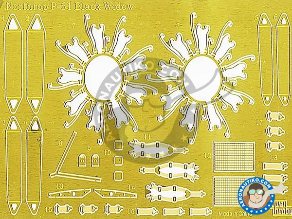Image 4: Northrop P-61B 'Black Widow' WWII USAAF - Last Shoot Down 1945 | Maqueta de avión en escala 1/48 fabricado por Great Wall Hobby (ref. L4810)