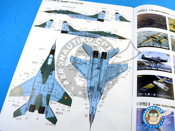 Image 28: Mikoyan MiG-29 Fulcrum 9-12 Late type | Airplane kit in 1/48 scale manufactured by Great Wall Hobby (ref. L4811)