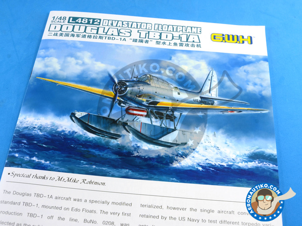 Image 18: Douglas TBD Devastator 1a Floatplane | Airplane kit in 1/48 scale manufactured by Great Wall Hobby (ref. L4812)