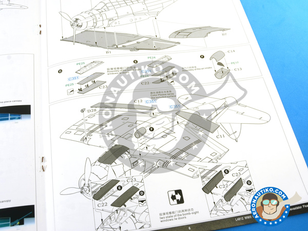 Image 23: Douglas TBD Devastator 1a Floatplane | Airplane kit in 1/48 scale manufactured by Great Wall Hobby (ref. L4812)