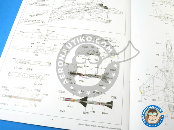 Image 30: McDonnell Douglas F-15 Eagle B / D | Airplane kit in 1/48 scale manufactured by Great Wall Hobby (ref. L4815)