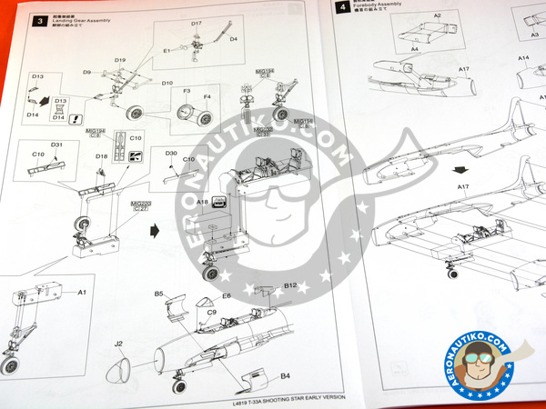 Image 9: Lockheed T-33 Shooting Star A early version | Airplane kit in 1/48 scale manufactured by Great Wall Hobby (ref. L4819)