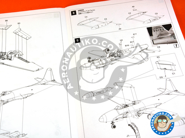 Image 12: Lockheed T-33 Shooting Star A early version | Airplane kit in 1/48 scale manufactured by Great Wall Hobby (ref. L4819)