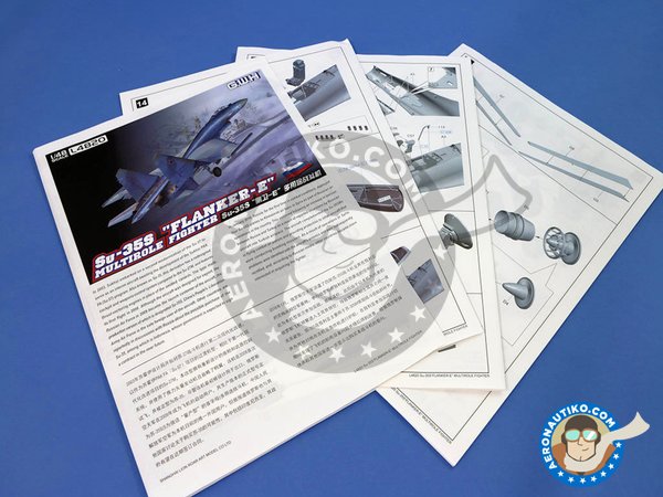 Image 20: Sukhoi Su-35S "Flanker-E" Multirole Fighter | Maqueta de avión en escala 1/48 fabricado por Great Wall Hobby (ref. L4820)