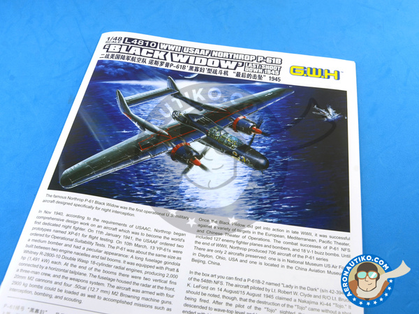 Image 21: Northrop P-61 Black Widow B Last Down | Airplane kit in 1/48 scale manufactured by Great Wall Hobby (ref. S4802)