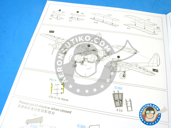 Image 27: Northrop P-61 Black Widow B Last Down | Airplane kit in 1/48 scale manufactured by Great Wall Hobby (ref. S4802)