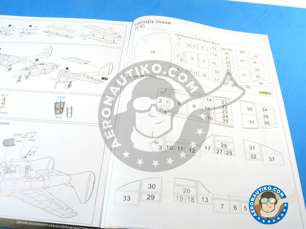 Image 28: Northrop P-61 Black Widow B Last Down | Airplane kit in 1/48 scale manufactured by Great Wall Hobby (ref. S4802)