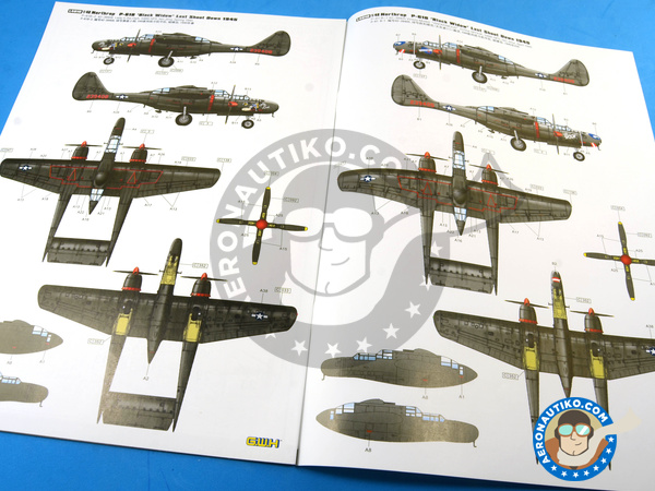 Image 29: Northrop P-61 Black Widow B Last Down | Airplane kit in 1/48 scale manufactured by Great Wall Hobby (ref. S4802)