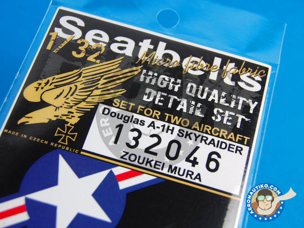 Image 2: Douglas A-1 Skyraider H | Seatbelts in 1/32 scale manufactured by HGW (ref. 132046)