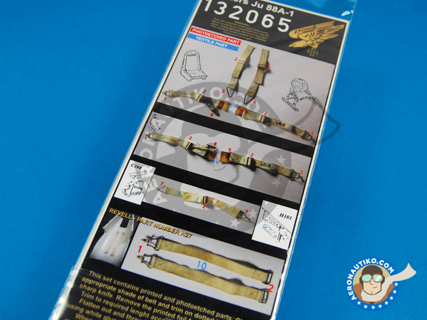 Image 2: Junkers Ju-88 A-1 | Seatbelts in 1/32 scale manufactured by HGW (ref. 132065)