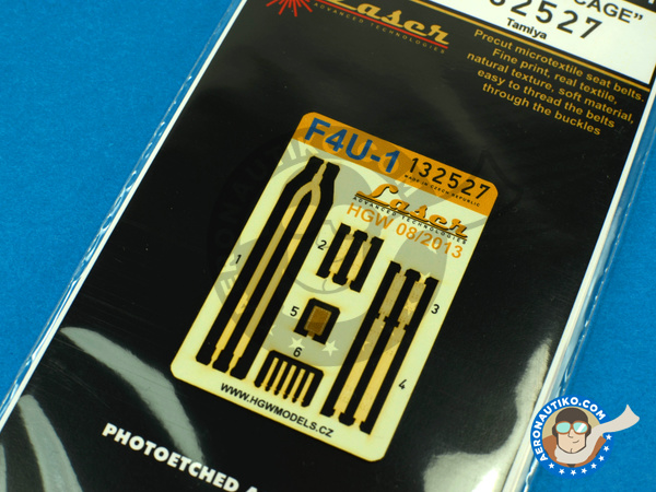 Image 2: Vought F4U Corsair F4U-1 | Seatbelts in 1/32 scale manufactured by HGW (ref. 132527)