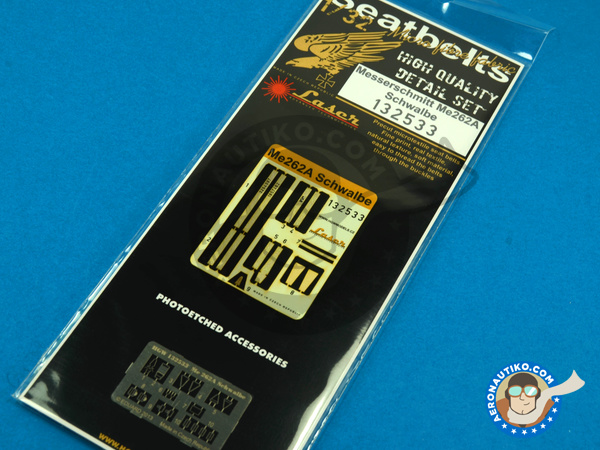 Image 1: Messerschmitt Me 262 Schwalbe A | Seatbelts in 1/32 scale manufactured by HGW (ref. 132533)