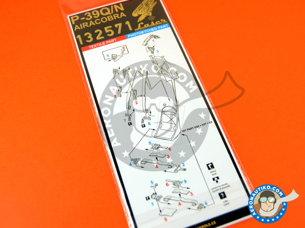 Image 2: Bell P-39 Airacobra | Seatbelts in 1/32 scale manufactured by HGW (ref. 132571)