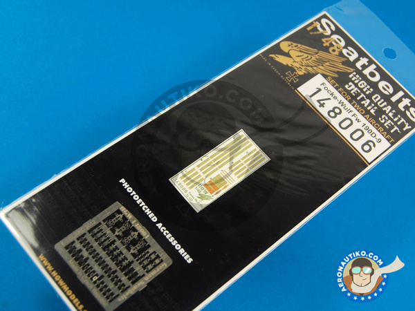 Image 1: Focke-Wulf Fw 190 Würger D-9 | Cinturones en escala 1/48 fabricado por HGW (ref. 148006)