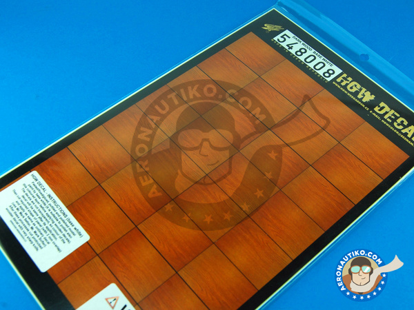 Image 1: Dark wood on base white - A4 side | Textures and Dioramas manufactured by HGW (ref. 548008)