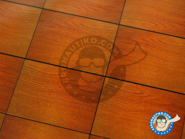 Image 3: Dark wood on base white - A4 side | Textures and Dioramas manufactured by HGW (ref. 548008)