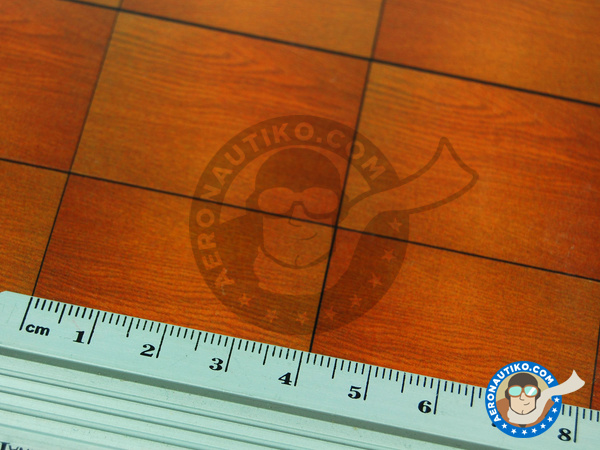 Image 4: Dark wood on base white - A4 side | Textures and Dioramas manufactured by HGW (ref. 548008)